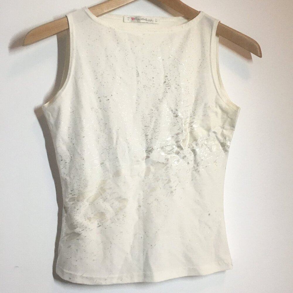 Silver and white small Miss Selfridge top
